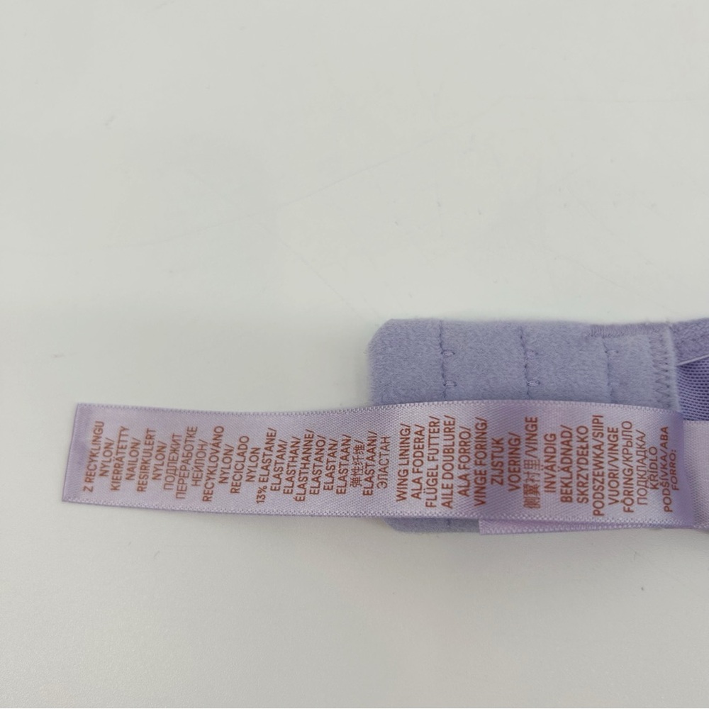 NWT Savage x Fenty Lavender Purple Lace Overlay Underwire Unlined Bra Size 38C - Picture 13 of 14